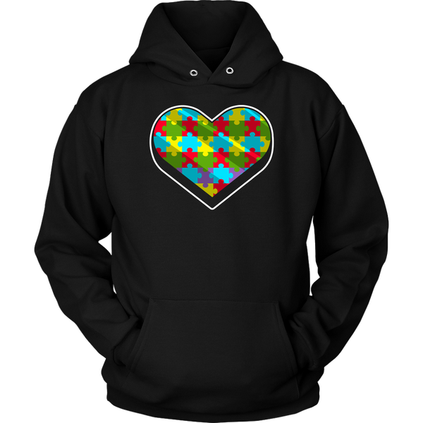 Autism Heart Puzzle- Shirts, Long Sleeve, Hoodie, Tanks, Sweatshirt