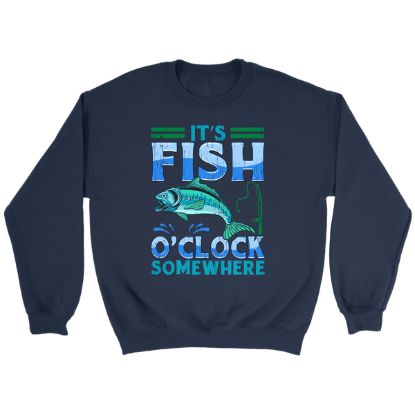 Fish O'Clock- Shirts, Long Sleeve, Hoodie, Tanks, Sweatshirt