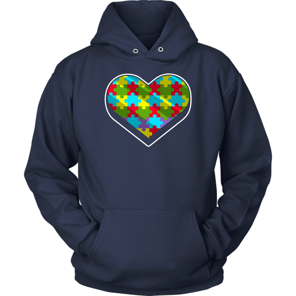 Autism Heart Puzzle- Shirts, Long Sleeve, Hoodie, Tanks, Sweatshirt