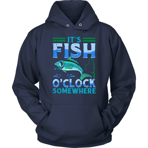 Fish O'Clock- Shirts, Long Sleeve, Hoodie, Tanks, Sweatshirt