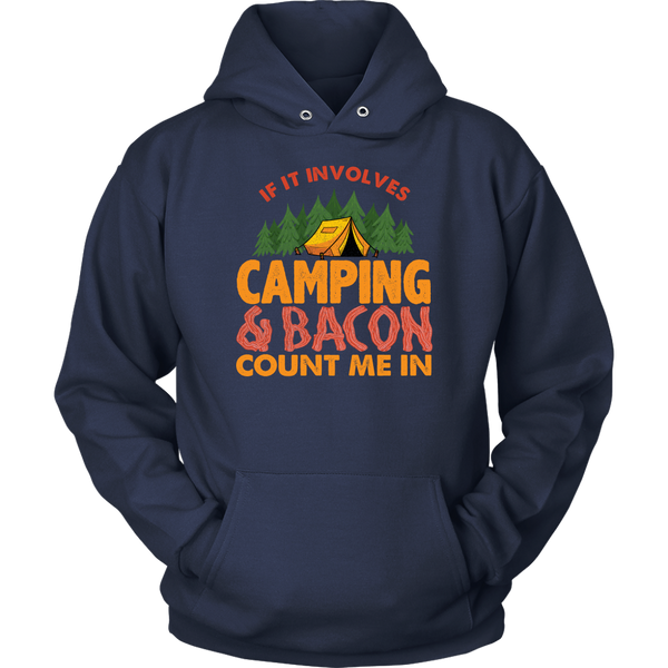 Camping and Bacon- Shirts, Long Sleeve, Hoodie, Tanks, Sweatshirt