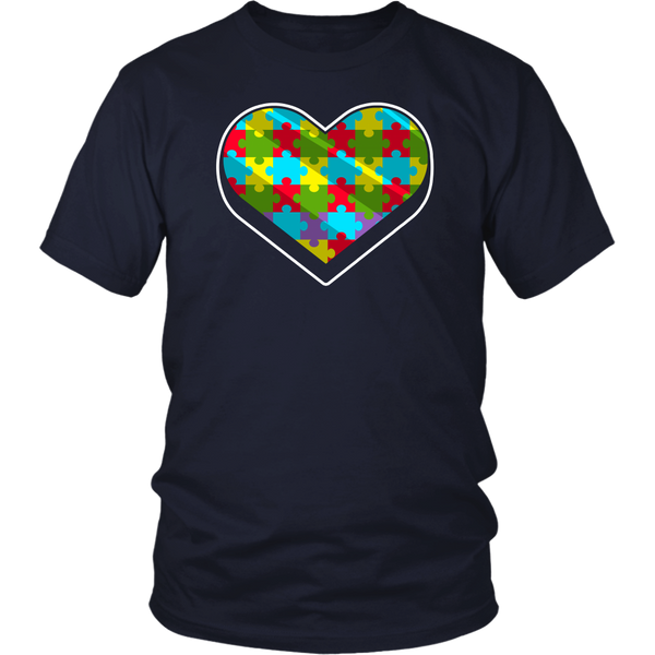 Autism Heart Puzzle- Shirts, Long Sleeve, Hoodie, Tanks, Sweatshirt