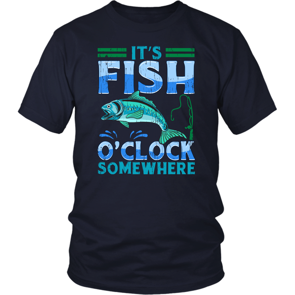 Fish O'Clock- Shirts, Long Sleeve, Hoodie, Tanks, Sweatshirt