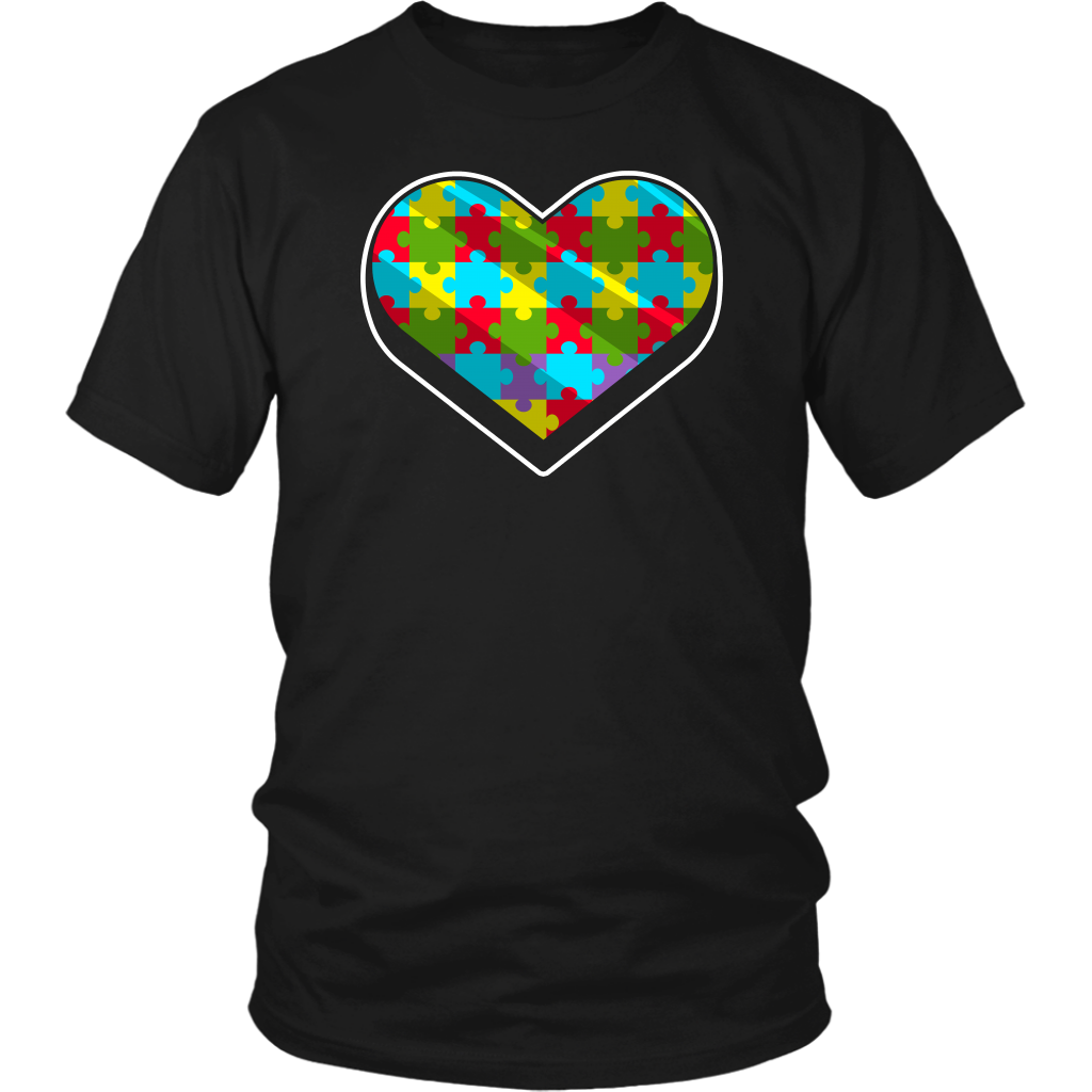 Autism Heart Puzzle- Shirts, Long Sleeve, Hoodie, Tanks, Sweatshirt