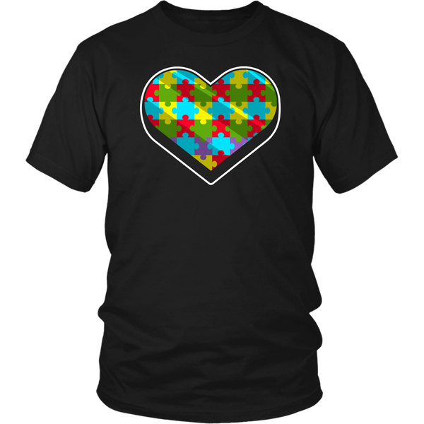 Autism Heart Puzzle- Shirts, Long Sleeve, Hoodie, Tanks, Sweatshirt