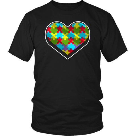 Autism Heart Puzzle- Shirts, Long Sleeve, Hoodie, Tanks, Sweatshirt