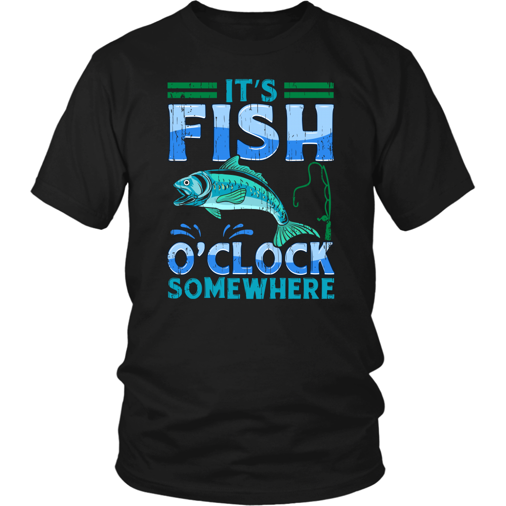 Fish O'Clock- Shirts, Long Sleeve, Hoodie, Tanks, Sweatshirt