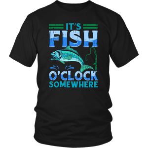 Fish O'Clock- Shirts, Long Sleeve, Hoodie, Tanks, Sweatshirt