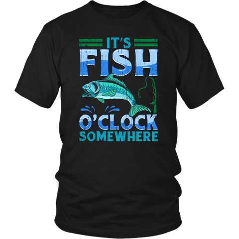 Fish O'Clock- Shirts, Long Sleeve, Hoodie, Tanks, Sweatshirt