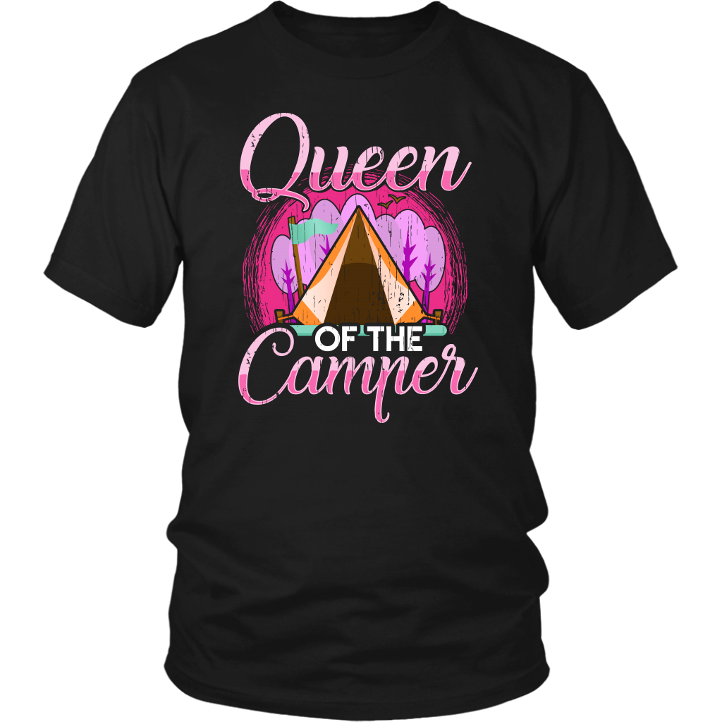 Queen of The Camper- Shirts, Long Sleeve, Hoodie, Tanks, Sweatshirt