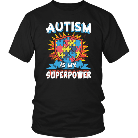 Autism is My Superpower- Shirts, Long Sleeve, Hoodie, Tanks, Sweatshirt