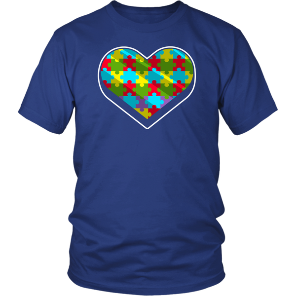 Autism Heart Puzzle- Shirts, Long Sleeve, Hoodie, Tanks, Sweatshirt