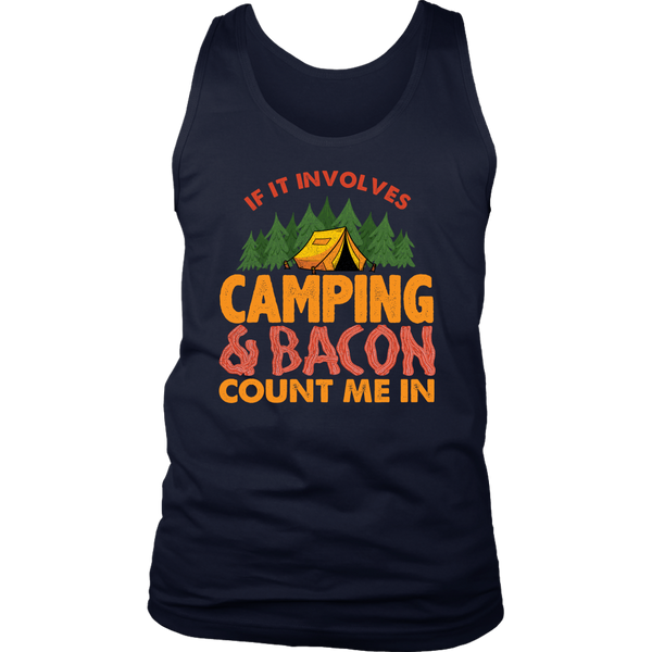 Camping and Bacon- Shirts, Long Sleeve, Hoodie, Tanks, Sweatshirt