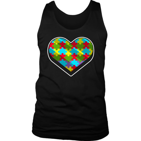 Autism Heart Puzzle- Shirts, Long Sleeve, Hoodie, Tanks, Sweatshirt