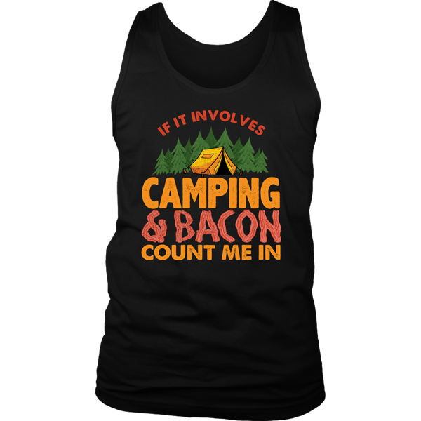 Camping and Bacon- Shirts, Long Sleeve, Hoodie, Tanks, Sweatshirt