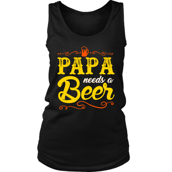 Papa Needs a Beer- Shirts, Long Sleeve, Hoodie, Tanks, Sweatshirt