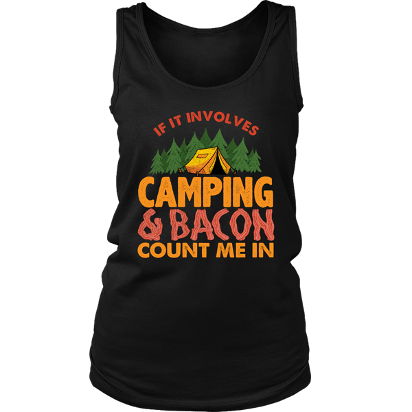 Camping and Bacon- Shirts, Long Sleeve, Hoodie, Tanks, Sweatshirt