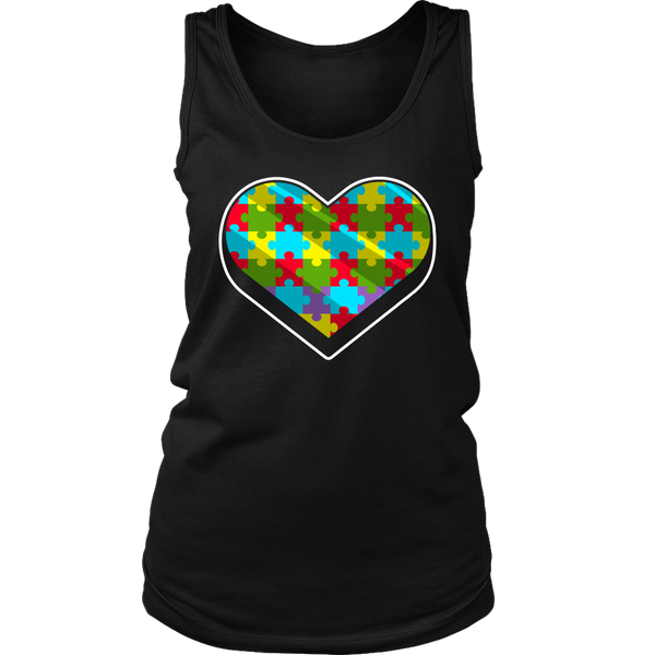 Autism Heart Puzzle- Shirts, Long Sleeve, Hoodie, Tanks, Sweatshirt