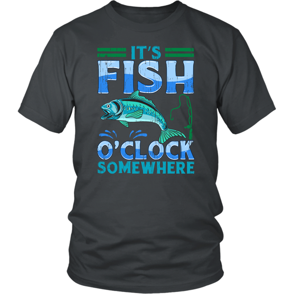 Fish O'Clock- Shirts, Long Sleeve, Hoodie, Tanks, Sweatshirt