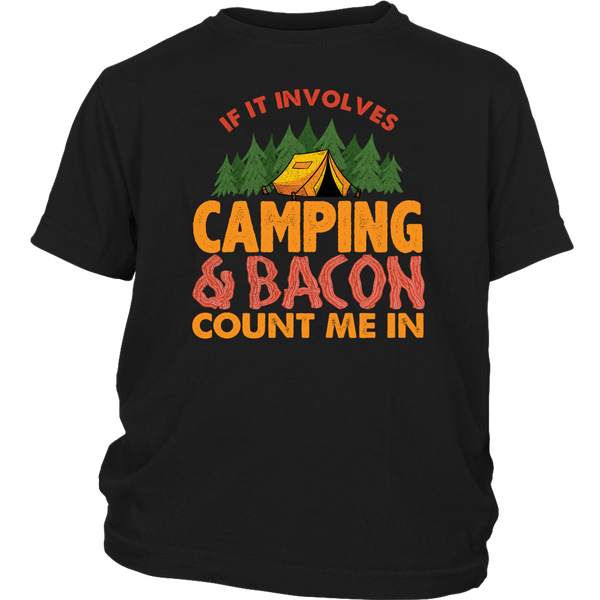 Camping and Bacon- Shirts, Long Sleeve, Hoodie, Tanks, Sweatshirt