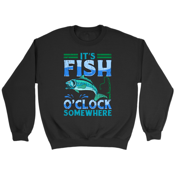 Fish O'Clock- Shirts, Long Sleeve, Hoodie, Tanks, Sweatshirt