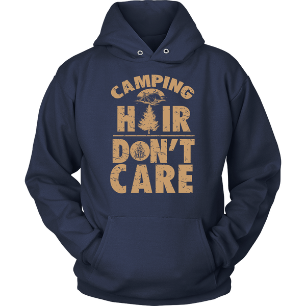 Camping Hair Don't Care- Shirts, Long Sleeve, Hoodie, Tanks, Sweatshirt