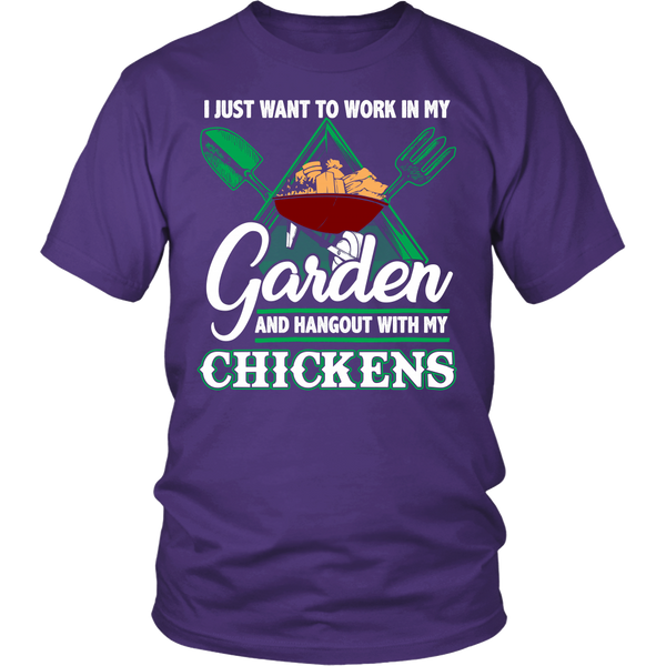 Garden and Chickens- Shirts, Long Sleeve, Hoodie, Tanks, Sweatshirt