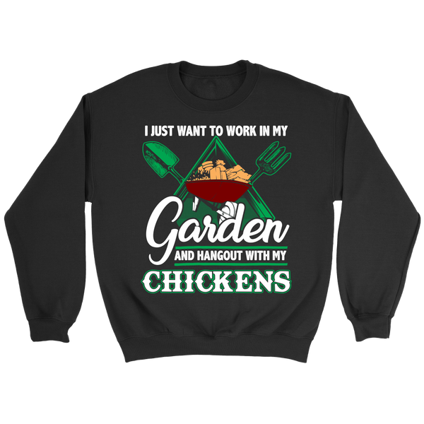 Garden and Chickens- Shirts, Long Sleeve, Hoodie, Tanks, Sweatshirt