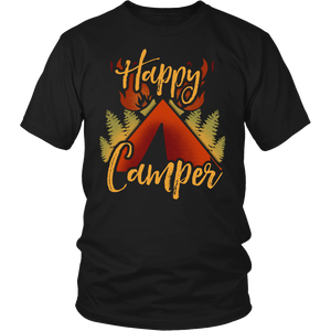 Happy Camper- Shirts, Long Sleeve, Hoodie, Tanks, Sweatshirt