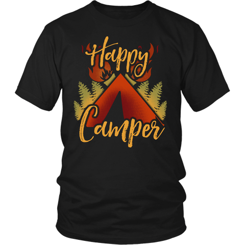 Happy Camper- Shirts, Long Sleeve, Hoodie, Tanks, Sweatshirt