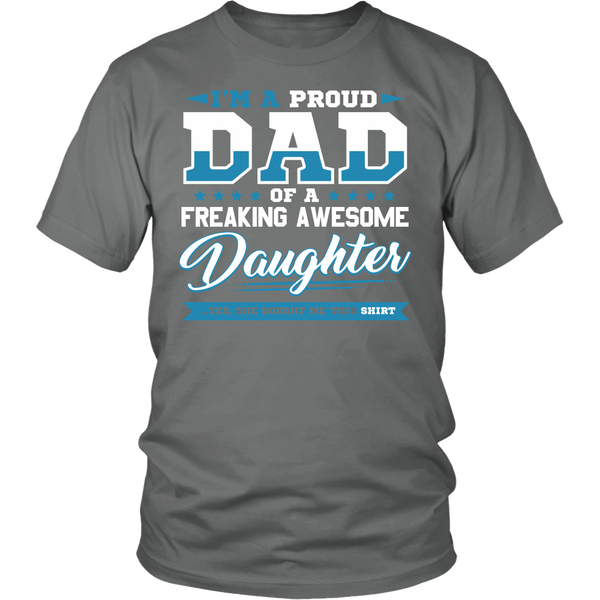 Proud Dad, Awesome Daughter- Shirts, Long Sleeve, Hoodie, Tanks, Sweatshirt