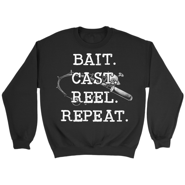 Bait Cast Reel Repeat- Shirts, Long Sleeve, Hoodie, Tanks, Sweatshirt