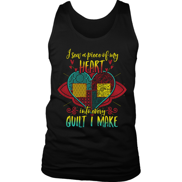 Heart Into Every Quilt- Shirts, Long Sleeve, Hoodie, Tanks, Sweatshirt