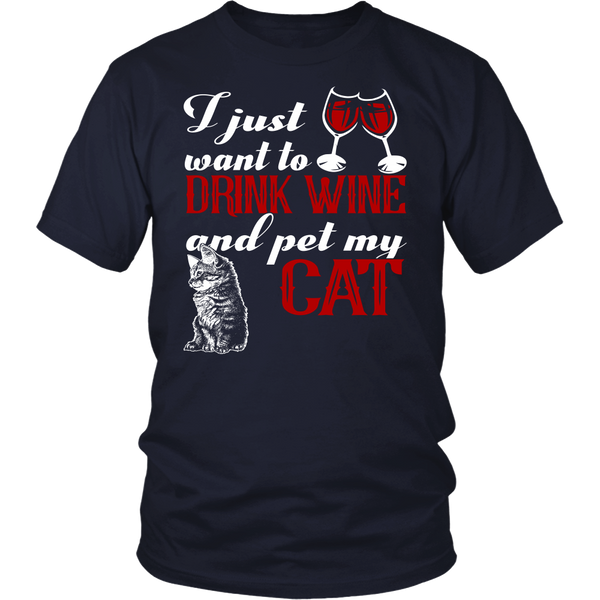 Wine and Cat- Shirts, Long Sleeve, Hoodie, Tanks, Sweatshirt