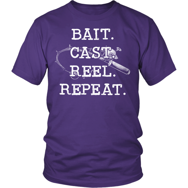 Bait Cast Reel Repeat- Shirts, Long Sleeve, Hoodie, Tanks, Sweatshirt