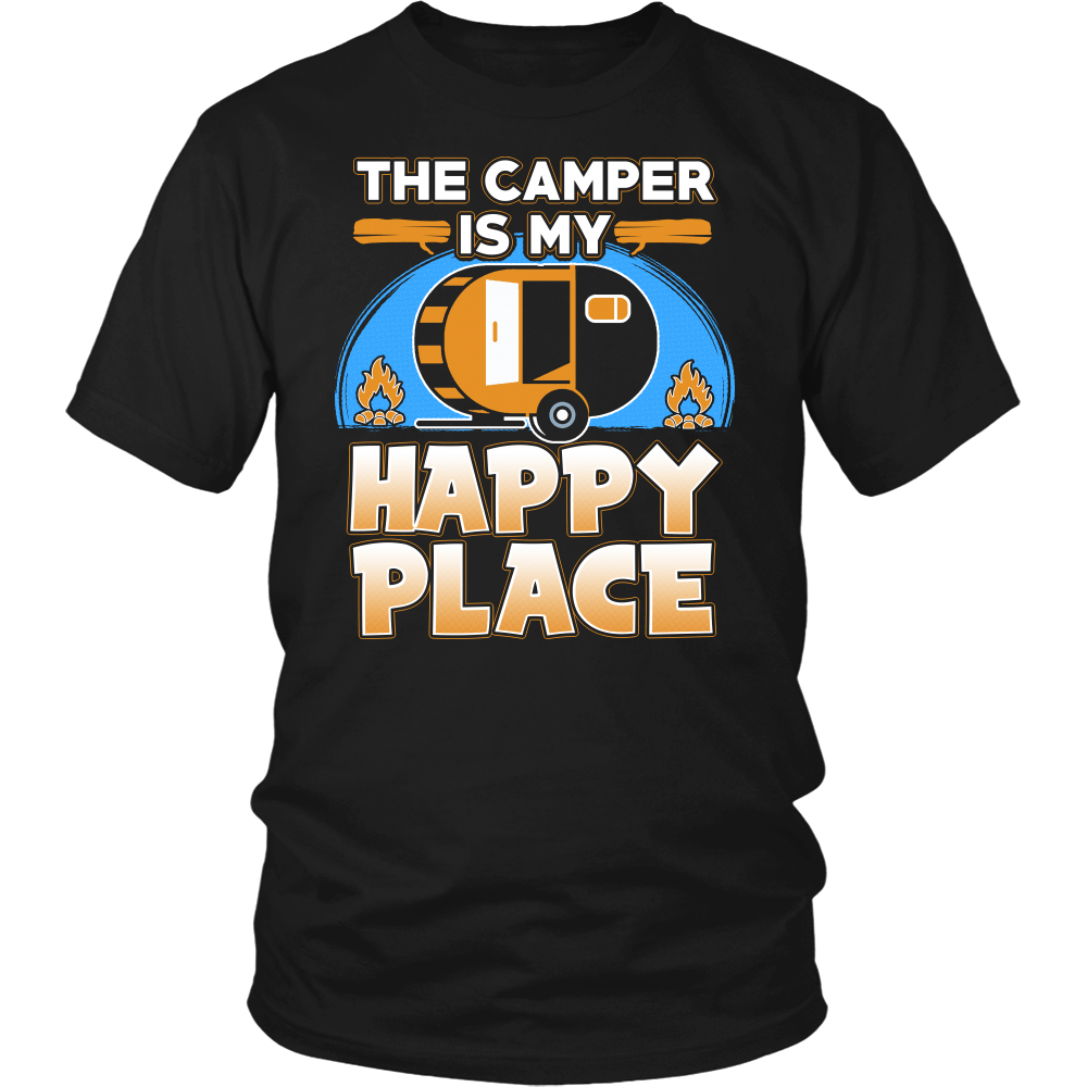 Camper Happy Place- Shirts, Long Sleeve, Hoodie, Tanks, Sweatshirt