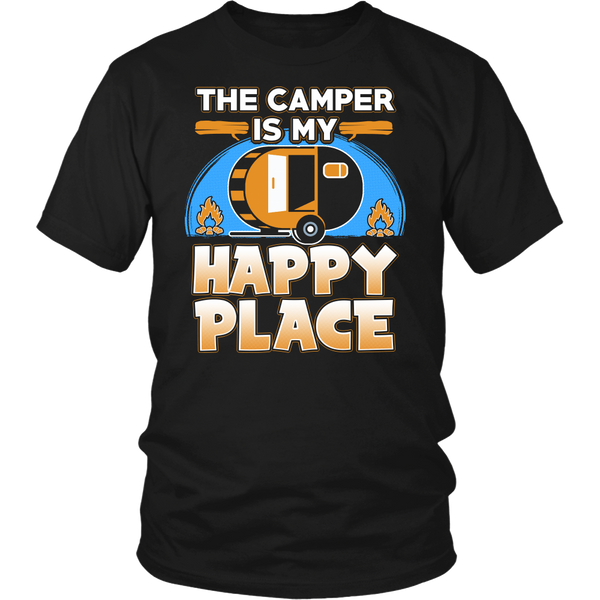 Camper Happy Place- Shirts, Long Sleeve, Hoodie, Tanks, Sweatshirt