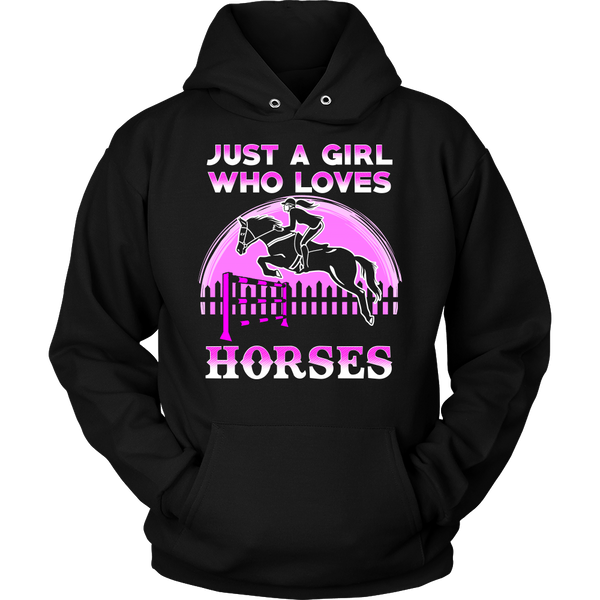 Girl Who Loves Horses- Shirts, Long Sleeve, Hoodie, Tanks, Sweatshirt