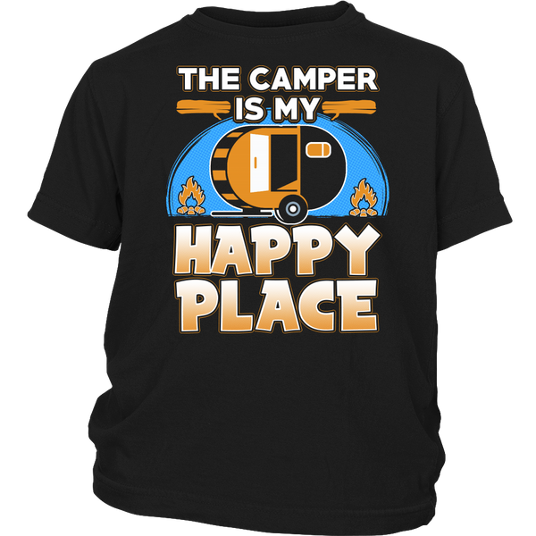 Camper Happy Place- Shirts, Long Sleeve, Hoodie, Tanks, Sweatshirt