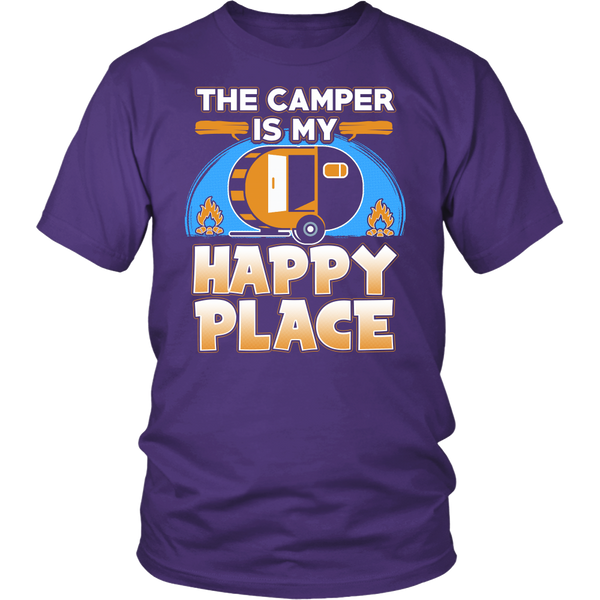 Camper Happy Place- Shirts, Long Sleeve, Hoodie, Tanks, Sweatshirt