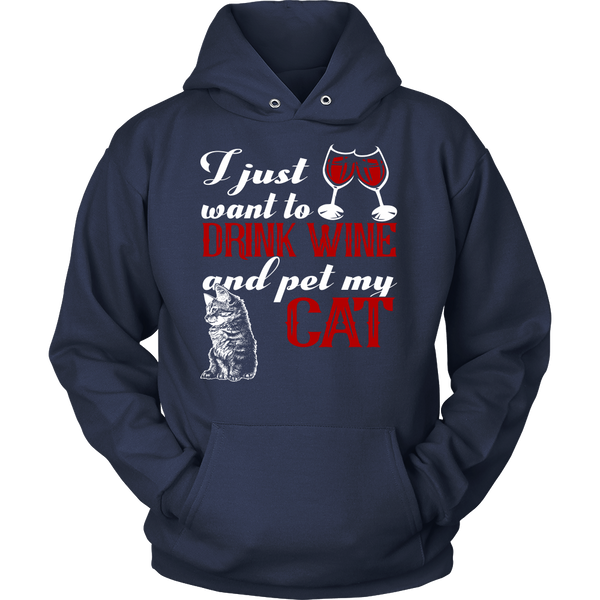 Wine and Cat- Shirts, Long Sleeve, Hoodie, Tanks, Sweatshirt