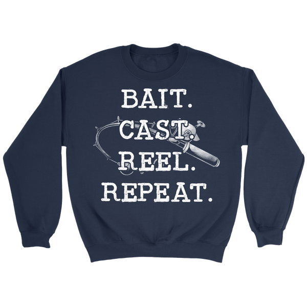 Bait Cast Reel Repeat- Shirts, Long Sleeve, Hoodie, Tanks, Sweatshirt