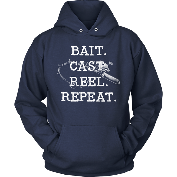 Bait Cast Reel Repeat- Shirts, Long Sleeve, Hoodie, Tanks, Sweatshirt