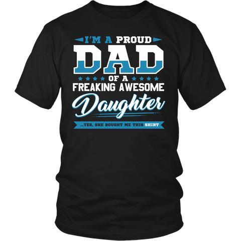 Proud Dad, Awesome Daughter- Shirts, Long Sleeve, Hoodie, Tanks, Sweatshirt