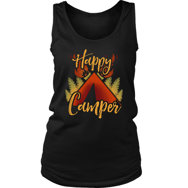 Happy Camper- Shirts, Long Sleeve, Hoodie, Tanks, Sweatshirt