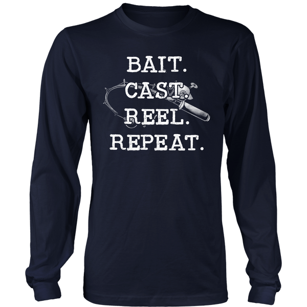 Bait Cast Reel Repeat- Shirts, Long Sleeve, Hoodie, Tanks, Sweatshirt