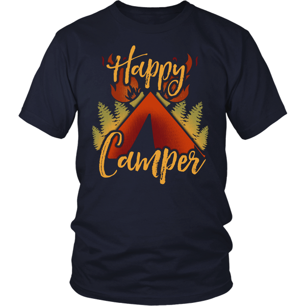 Happy Camper- Shirts, Long Sleeve, Hoodie, Tanks, Sweatshirt