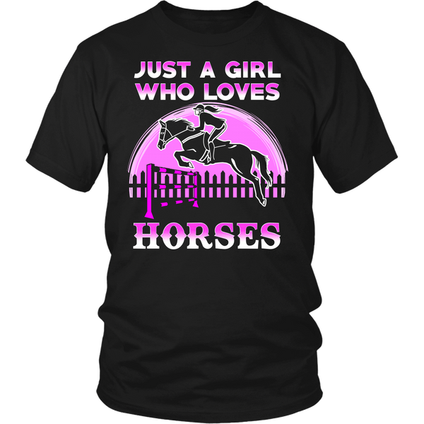 Girl Who Loves Horses- Shirts, Long Sleeve, Hoodie, Tanks, Sweatshirt