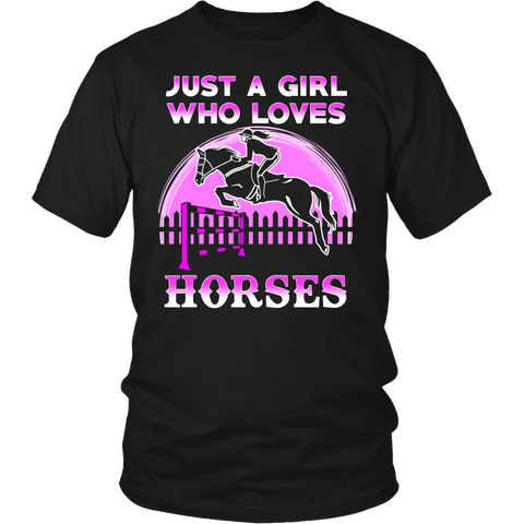 Girl Who Loves Horses- Shirts, Long Sleeve, Hoodie, Tanks, Sweatshirt