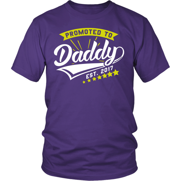 Promoted to Daddy 2017- Shirts, Long Sleeve, Hoodie, Tanks, Sweatshirt